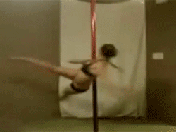 Thank God that sheet was hanging there to break her fall.